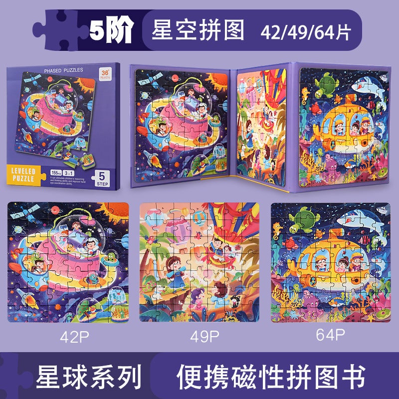 Children'S Advanced Educational Magnetic Puzzle Toddler Magnetic Early Education Baby Kindergarten 3 To 6 Years Old 24 Boys And Girls Toys - Image 1